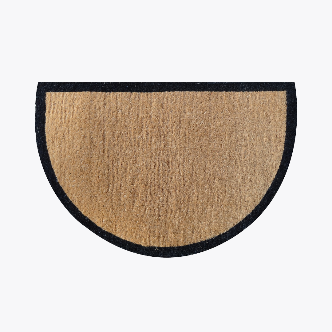Half Round Black Border