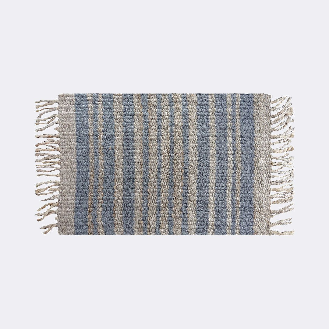 Jute Grey Silver Stripe Doormat Designs